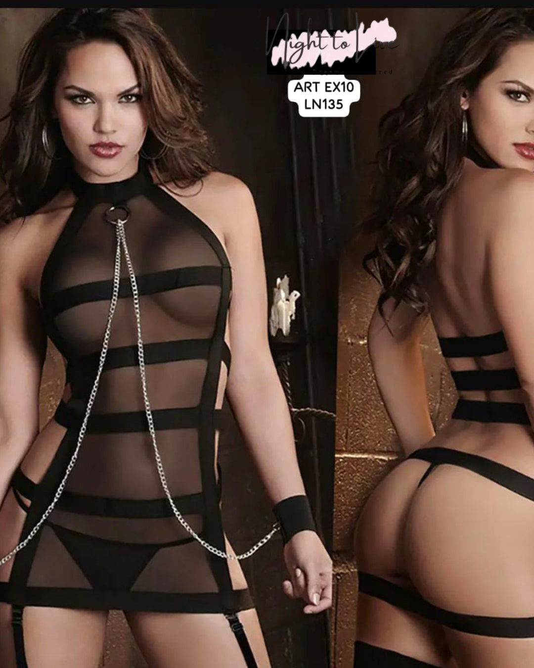 Mesh Fishnet Bodystocking Lingerie (N-T-L-249)