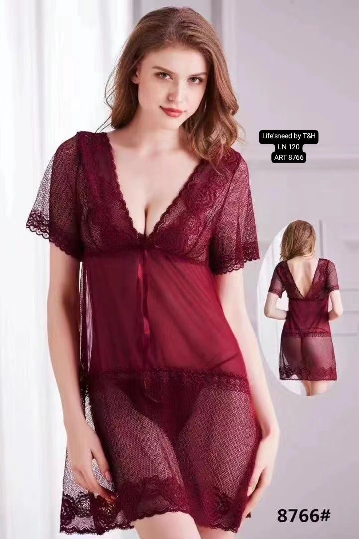 Short Net Night 2-Piece Set (N-T-L 292)