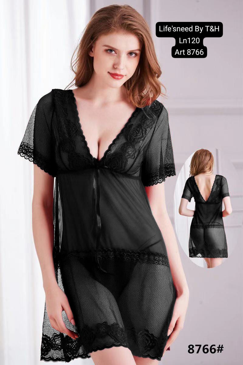 Short Net Night 2-Piece Set (N-T-L 294)